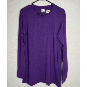NWOT Zyia Active Purple Chill Perforated Long Sleeve T-Shirt Women Size XXL